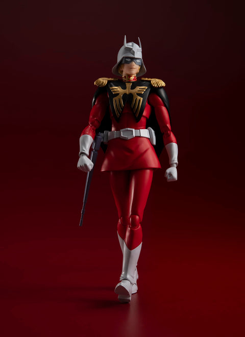 TAMASHII NATIONS S.H. Figuarts Mobile Suit Gundam Char Aznable, Approx. 6.1 inches (155 mm), PVC & ABS, Pre-painted Action Figure