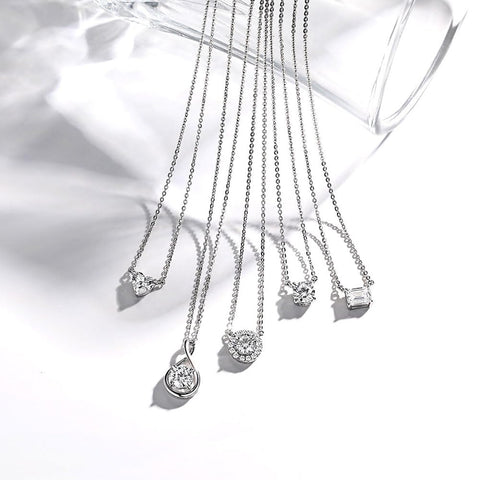 [FANCIME] 鉑金 鑽石 項鍊 女士 一顆 0.5ct 實驗室鑽石4.4mm (DEF/VS) 無限無限 主題 真品 鑽石 PT950 鉑金鍊&銀鍊 生日 紀念日 聖誕節 禮物包裝