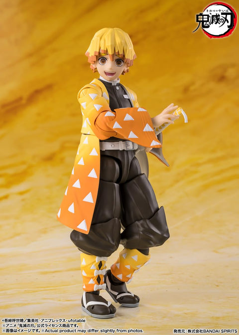 TAMASHII NATIONS S.H.Figuarts 鬼灭之刃 我妻善逸 约140毫米 PVC&ABS材质 已上色可动手办
