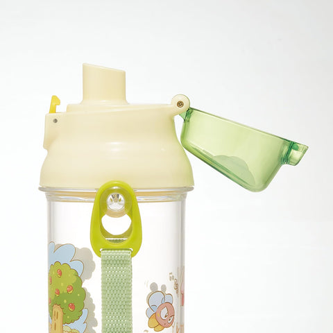스케이터 (Skater) PSB5TR68151 아동용 플라스틱 물병, 투명, 480ml, 원푸시 타입, 커비 드림 랜드 피크닉
