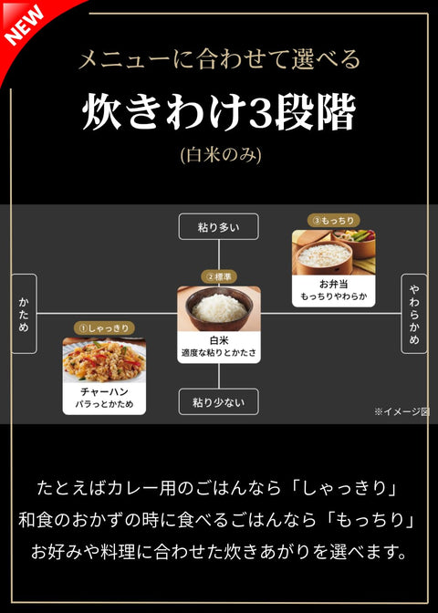 【WEB限定】タイガー魔法瓶(TIGER) 炊飯器 5.5合 圧力IH 日本製 粒立ち保温24時間 お手入れ簡単 土鍋かまどコート釜 ブラック JRI-N100 K