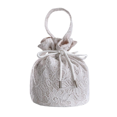 HOHO AYUMU Lace Drawstring Bag, Floral Pattern, Graduation Ceremony, Hakama, Yukata, Summer Festival, Fireworks Festival, Coming of Age Ceremony, Long Sleeves, Drawstring Bag, Lace, Drape, Ruffle