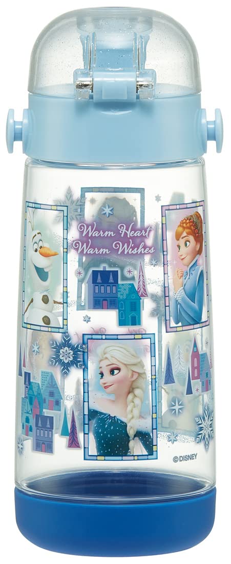 Skater PDDR5 Water Bottle, 16.9 fl oz (500 ml), Disney, Frozen 23, One Push, Plastic, For Kids, Girls