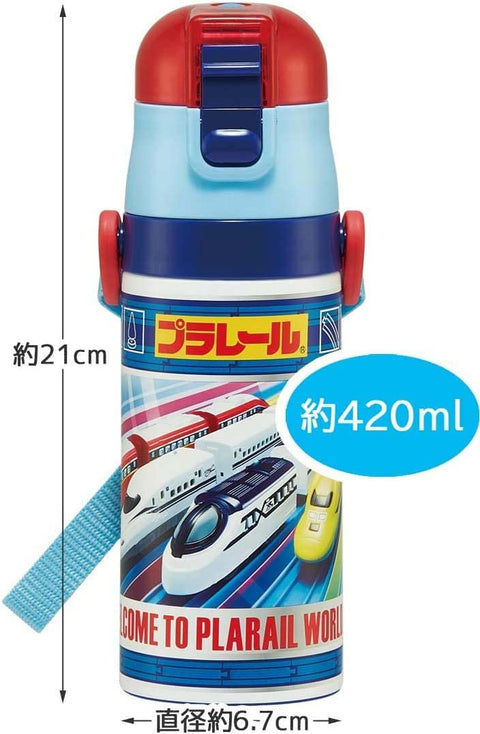 스케이터 (스케이터) 어린이용 스테인리스 물병, 투웨이, 직수, 420ml, 컵 드링크, 350ml, 플라레일 23, 아동용, 경량 타입, 남아용 보온/보냉, 소용량형, 물병, 스포츠 보틀, 귀여운 어린이, 어린이, 물병, 귀여운 어린이, 물병, 귀여운 어린이, 물병 SKDC3-A
