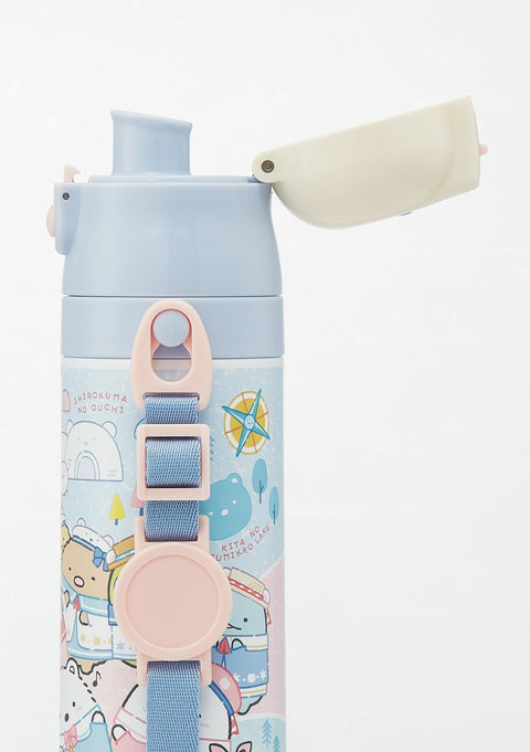 スケーター(Skater) 子供用 ステンレス 水筒 2way 直飲み 470ml コップ飲み 430ml 子供に優しい軽量タイプ すみっコぐらし しろくまふるさと 女の子 保温 保冷 waterbottle スポーツボトルキッズ 子供 こども 水瓶 SKDC4-A