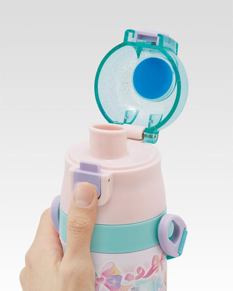 スケーター(Skater) 子供用 ステンレス 水筒 2way 直飲み 470ml コップ飲み 430ml 子供に優しい軽量タイプ ディズニー プリンセス 25 女の子 保温 保冷 waterbottle スポーツボトルキッズ こども 水瓶 SKDC4