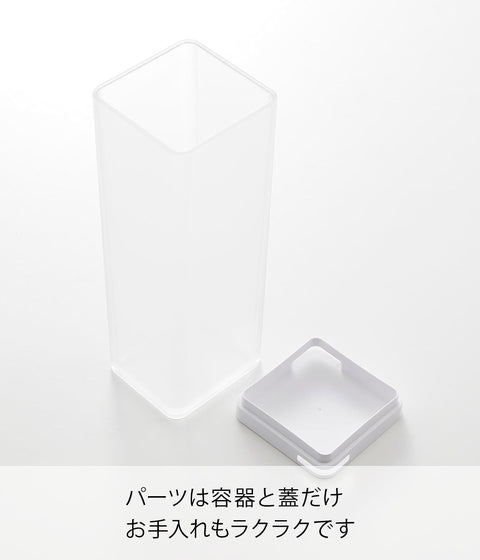 山崎實業(山崎)可同時注入 冷水壺 白色約 W8.5×D8.5×H25.3cm 塔式水壺 窄型 1.2L 可用洗碗機清洗 冷水專用 3740