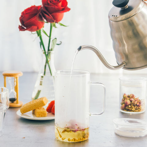 HARIO S-GTM-40-T Glass Tea Maker, Practical Capacity, 13.5 fl oz (400 ml), Clear Teapot, Simple