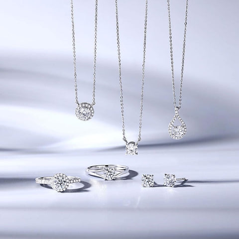 FANCIME Platinum Diamond Necklace, Ladies, 0.5 ct (0.5 ct), Lab Grown Diamond, 0.17 inch (4.4 mm) (DEF/VS), Infinity Motif, Genuine Diamond, PT950, Platinum Chain & Silver Chain, Birthday, Anniversary