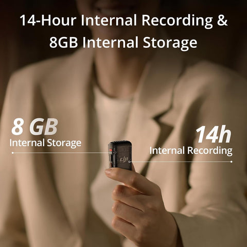 DJI Mic 2 トランスミッター（シャドーブラック） スマートノイズキャンセリング付きワイヤレスマイク 14時間内部収録 バッテリー駆動 最大6時間 マグネット着脱式 Bluetoothマイク Vlog