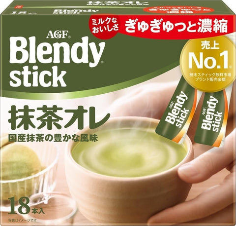 AGF Blendy Stick Matcha Olei, 18 Bottles [Powdered Matcha]