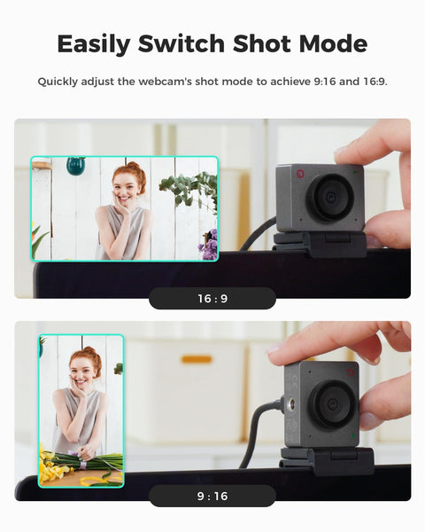 OBSBOT MEET SE 1080P 100FPS FHD Webカメラ ウェブカメラ AI搭載 1/2.8 CMOS HDR 位相差検出AF フィルター加工 ノイズ低減マイク ライブ配信 ビデオ通話 PC Mac Windows (スペース・グレー)