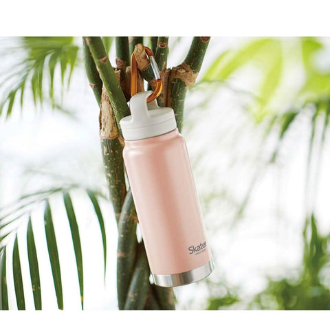 Skater STSC4-A Insulated Stainless Steel Mug Bottle, 16.9 fl oz (500 ml), Screw Handle, Dull Pink