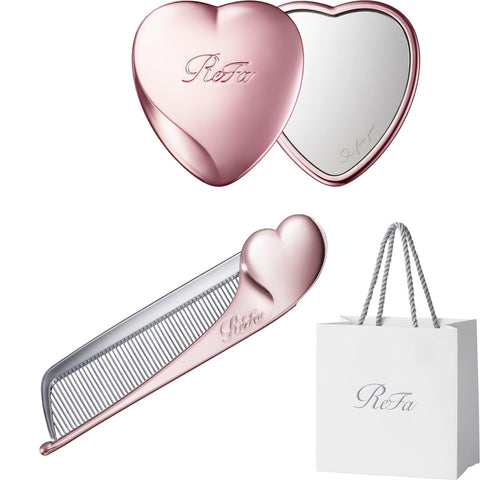 【公式ストア限定】リファハートミラー ＋ リファハートコームアイラセット/ReFa HEART MIRROR ＋ ReFa HEART Comb Aira Set ローズゴールド