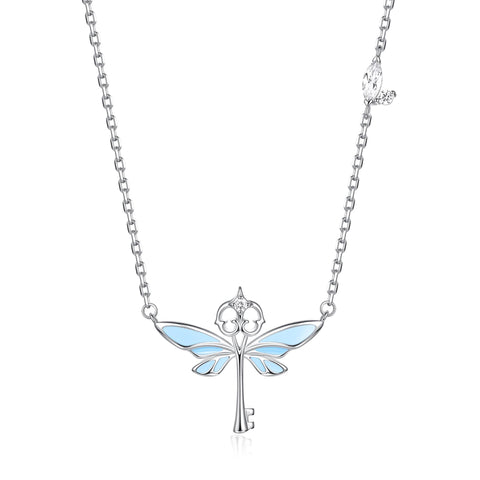 FANCIME x Harry Potter Official Collaboration Flying Key Necklace, Luminous, Silver, Bare Metal, Harry Potter Exclusive Box, Halloween, Christmas Gift