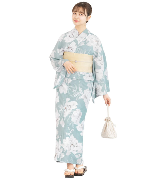 [SOUBIEN] ソウビエン 浴衣 3点 セット セパレート 新二部式浴衣 floro レディース (浴衣/半幅帯/伊達締め)