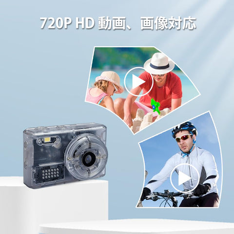 SACCONNECT Mini Digital Camera, Small Digital Camera, Send to Smartphones, Fixed Focus, Approximately 1 Million Pixels, 720P, HD Video, 0.96-inch LCD Screen, USB, C, Android, MicroSD Card, Compact