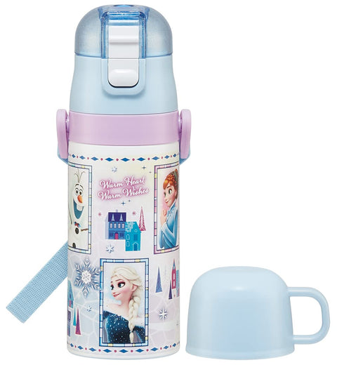 スケーター(Skater) 水筒 350ml ディズニー アナと雪の女王 23 子供用 女の子 直飲み コップ飲み 2WAY コップ付き ステンレス SKDC3-A