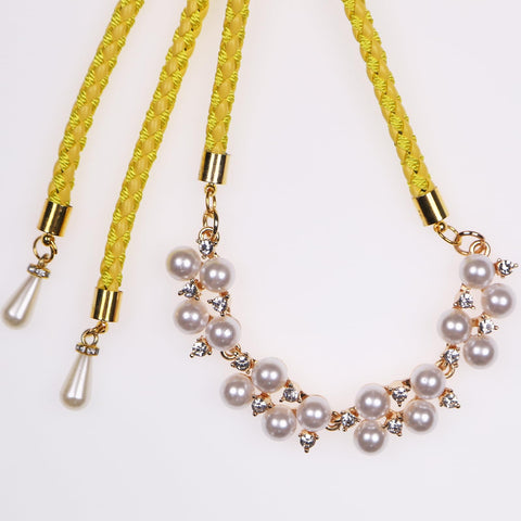 [TOuWA] 帯締め 帯飾り 飾り紐 フェイクパール レディース 着物小物 和装アクセサリー 浴衣 振袖 成人式 卒業式 2重パール