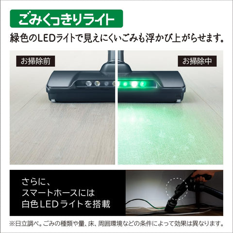 Hitachi PV-BH900SL-K Cyclone Stick Cleaner, Rechargeable, Self-propelled Power Brush Type, Satin Black
