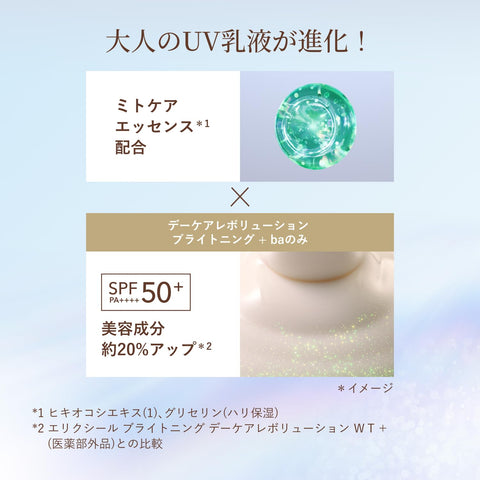 ELIXIR Daycare Revolution Brightening ba 1.2 fl oz (35 ml) Quasi-drug UV Milky Lotion, Morning, Daytime, Sunscreen, Hari, Moisture, SPF35 PA++++, Aging Care, White, Shiseido