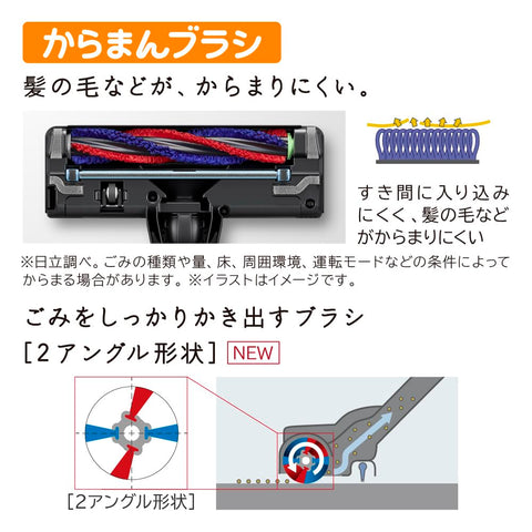 Hitachi PV-BH900SM-K Cyclone Stick Cleaner Power Boost Rechargeable Self-Propelled Power Brush, Satin Black
