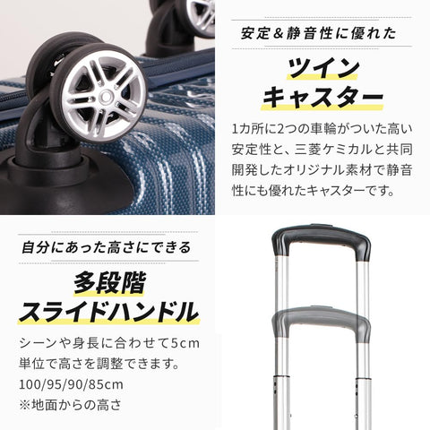 Actus 74-20320 Suitcase, Zipper Top, Top Opening, Free Check-in, 12.2 gal (59 L), 25.0 inches (63.5 cm), 7.2 lbs (3.9 kg)