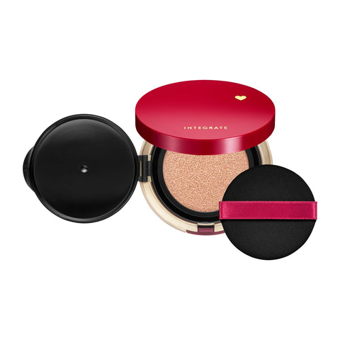 Integrate Pro Finish Cushion 0.5 Pure Pink 12g SPF50+・PA+++ | Foundation | Liquid | Fragrance-free | Long-lasting makeup, glossy, pore cover cushion | Shiseido