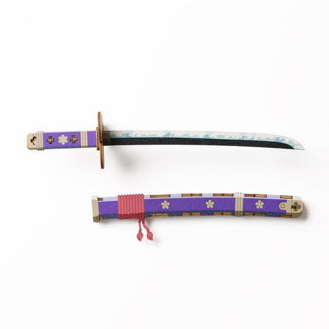 ki-gu-mi 원피스: 롤로노아 조로의 검 엠마 - 초등학생 및 성인을 위한 나무 3D 3D 퍼즐 DIY 공예 키트 - 남아 여아를 위한 교육용 장난감 - 성인용 3D 아트로 완벽한 나무 퍼즐 선물