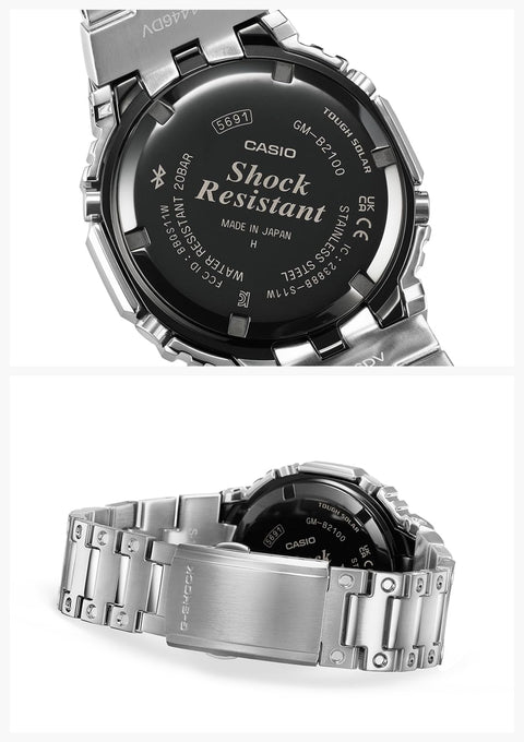 Casio GM-B2100 G-Shock Wristwatch, Classic Color, silver/black