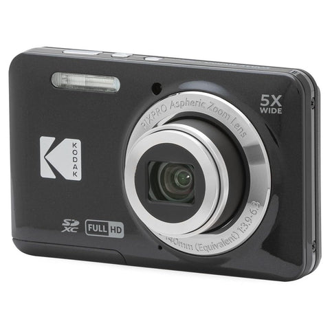 KODAK PIXPRO Easy to Use Zoom, FZ55-BK 16MP Digital Camera, 5x Optical Zoom, Wide Angle, 28mm 2.7-inch LCD Screen (Black)