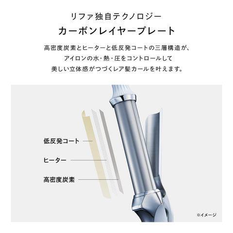 ◆新型号◆【官方商店限定】Refa 卷发棒 专业32mm ReFa CURL IRON PRO32mm 白色 附带指南 卷发棒 光泽 不伤 礼物 海外适用 卷发棒