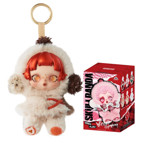 POP MART SKULLPANDA Winter Symphony 系列 毛绒玩具挂件【1件】 Pop Mate 扭蛋 百叶窗 盒装 手办 塑料模型 高级 玩具 PVC 软乙烯基 原创 人物 生日礼物