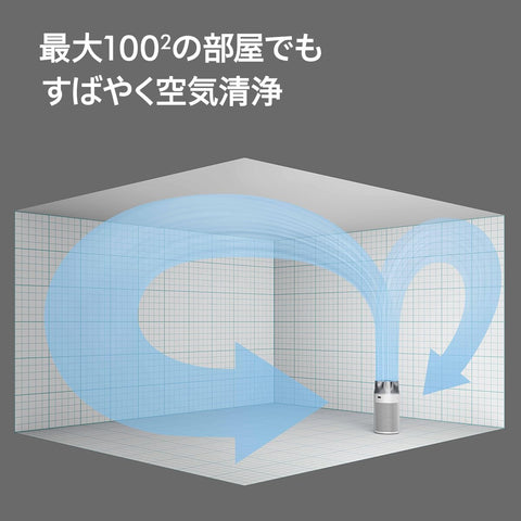 Dyson(ダイソン) 空気清浄機 Dyson HushJet™ shizuka空気清浄機 ホワイト／シルバー (SP01 WS AM) 静音 小型 コンパクト【Amazon.co.jp限定】【コンパクトなのにパワフル。そして静か。】