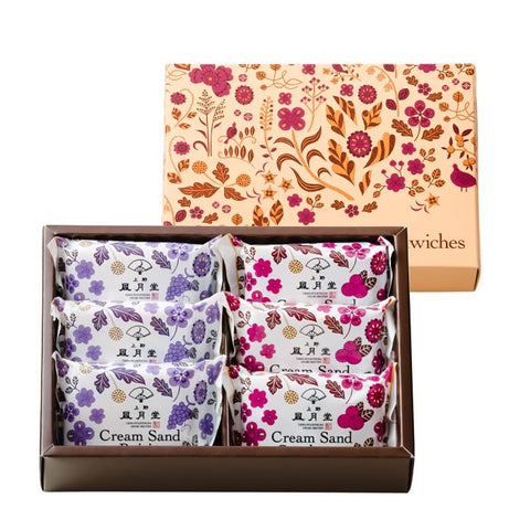 Ueno Shigetsudo Cream Sand, Set of 6, Confectionery, Baked Confectionery, Gift Sweets, New Year, Confectionery, Greetings, Gift Confectionery, Souvenir, Prize, Gargeting, Ueno Fugetsudo, Retirement,