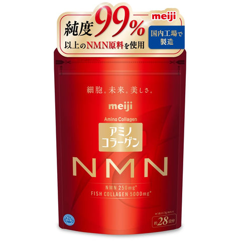 Amino Collagen NMN, Approx. 28 Day Supply, 6.7 oz (196 g), Meiji (NMN Supplement, Collagen, Arginine, Glucosame, Made in Japan)