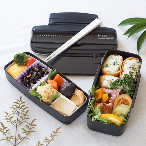 Shokado Modern Plus POW5S 2-Level Bento Box 30.4 fl oz (900 ml) Large Capacity