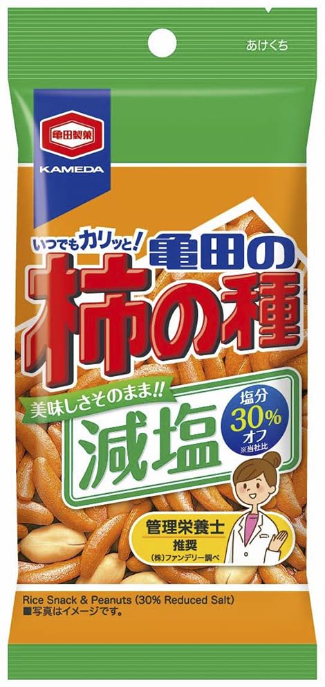 龜田制菓 少鹽龜田柿種子 57克×12袋