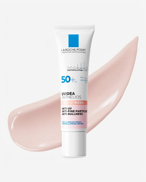 La Roche-Posay UV Idea XL 亮膚玫瑰防曬霜，妝前乳，SPF50+ PA++++，保濕，防紫外線，改善皮膚亮度，清潔皮膚，減少暗沉，遮蓋毛孔，無皂基，適合敏感和乾燥皮膚，30ml