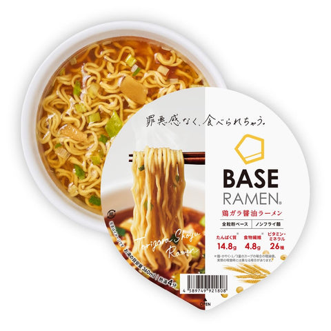 Basefood Base Ramen (Chicken Gara Soy Sauce Ramen), 6 Pieces, Cup Noodles, Protein, Complete Nutrition, Diet Replacement, Diet Food, Diet Food, Fiber Base Food, Base Food