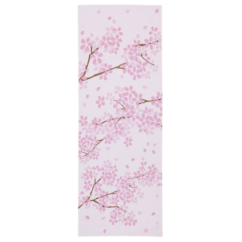 Noren 手巾 (日式花纹 - 小樱) / 日本制造 棉100% 特冈面料 印染 京友禅染 渗透染 日本手巾 日本毛巾 挂毯 挂轴/日本 japanese souvenir 外国人 纪念品 新建 生日 父亲节 敬老日 圣诞节/春 樱花