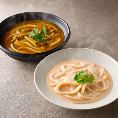 藤蔓炸豬排 明太子奶油 咖哩 烏龍麵 2人份 贈送2種 禮物包裝 烏龍麵 混裝 美食禮品 贈品 年終 高級 家庭慶祝 年終 禮物 訂購