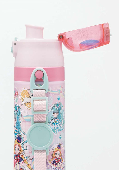 スケーター(Skater) 子供用 ステンレス 水筒 2way 直飲み 470ml わんだふる ぷりきゅあ コップ飲み 430ml 子供に優しい軽量タイプ 女の子 保温・保冷waterbottle スポーツボトル かわいい キッズ 子供 こども 水瓶 プリキュア SKDC4-A