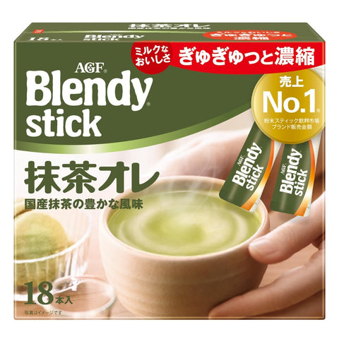 AGF Blendy Stick Matcha Olei, 18 Bottles [Powdered Matcha]