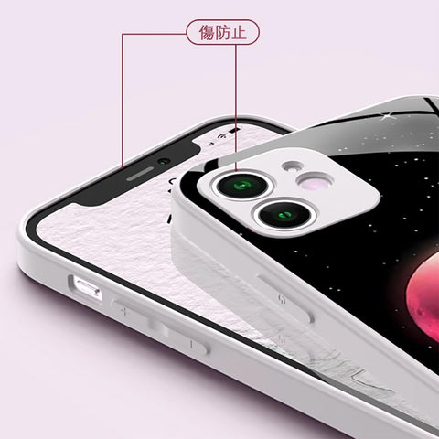Gsocel iPhone 16 Case, Sailor Moon Tempered Glass Straight Edge Anti-Drop Anti-Fingerprint Easy Care All Inclusive Lens Protection Fashion Cartoon iPhone 16 Case