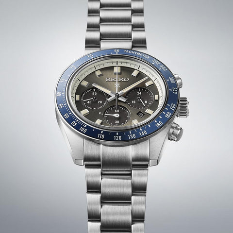 Seiko Watch Prospex SPEEDTIMER Solar Chronograph, Large, Case: Silver / Dial: Grey, Bracelet Type