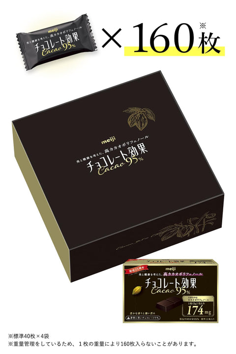 Meiji Chocolate Kouka Chocolate Bars, Cacao 95%, Large Box 1.8 lbs (800 g)