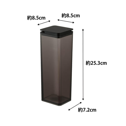 Yamazaki 3741 Cold Water Bottle Pouring From Both Sides, Black, Approx. W 3.3 x D 3.3 x H 10.0 inches (8.5 x 8.5 x 25.3 cm), Tower Pitcher, Slim 3.2 gal (1.2 L), Dishwasher Safe, Cold Water Only