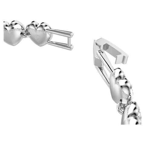 [Official] [Swarovski] Ariana Grande x Tennis Bracelet, Mixed Cut, Heart, White, Rhodium Plating, Crystal, No Gemstone