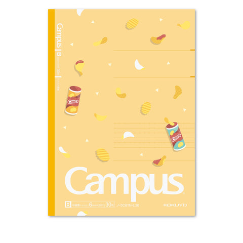 Kokuyo Notebook, Campus Notebook, Limited Edition B5, Dot B Ruled, Pack of 5 Colors, Snack Motif, No-3CBTN-L36X5, B Ruled (0.2 inches (6 mm)